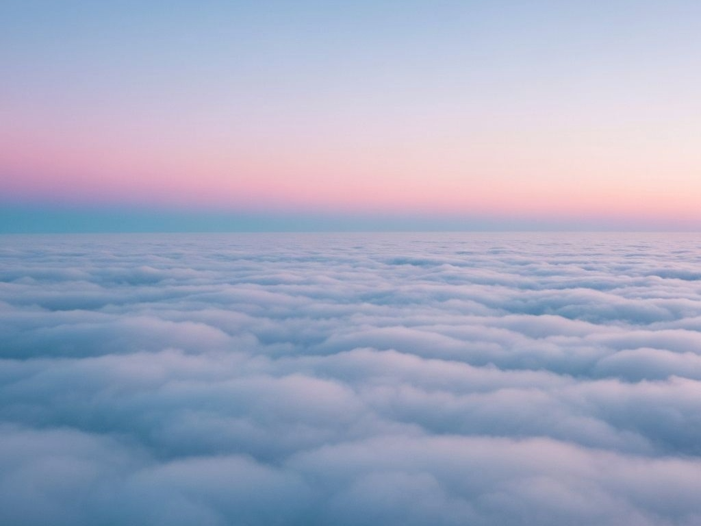 Ethereal view above the clouds - SkyDunes background